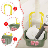 Maxbell Sink Strainer Basket Hanging Basket Kitchen Drain Shelf for Kitchen Bathroom Green