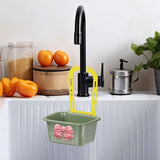 Maxbell Sink Strainer Basket Hanging Basket Kitchen Drain Shelf for Kitchen Bathroom Green