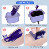 Maxbell Foldable Hair Removal Wax Melter US 110V Plug Multifunctional 500ml Capacity Purple