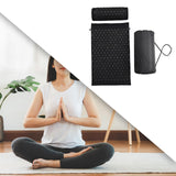 Maxbell Acupressure Mat and Pillow Set Premium Accupressure Pad for Leg Hip Shoulder Black