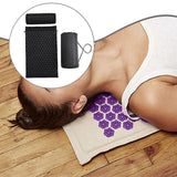 Maxbell Acupressure Mat and Pillow Set Premium Accupressure Pad for Leg Hip Shoulder Black