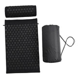 Maxbell Acupressure Mat and Pillow Set Premium Accupressure Pad for Leg Hip Shoulder Black