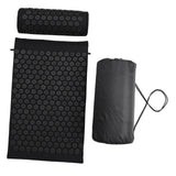 Maxbell Acupressure Mat and Pillow Set Premium Accupressure Pad for Leg Hip Shoulder Black