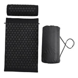 Maxbell Acupressure Mat and Pillow Set Premium Accupressure Pad for Leg Hip Shoulder Black