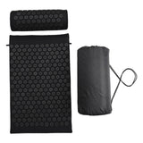 Maxbell Acupressure Mat and Pillow Set Premium Accupressure Pad for Leg Hip Shoulder Black