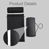 Maxbell Acupressure Mat and Pillow Set Premium Accupressure Pad for Leg Hip Shoulder Black
