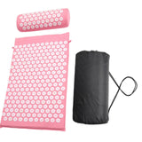 Maxbell Acupressure Mat and Pillow Set Premium Accupressure Pad for Leg Hip Shoulder Pink White