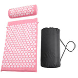 Maxbell Acupressure Mat and Pillow Set Premium Accupressure Pad for Leg Hip Shoulder Pink White