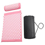Maxbell Acupressure Mat and Pillow Set Premium Accupressure Pad for Leg Hip Shoulder Pink White
