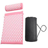 Maxbell Acupressure Mat and Pillow Set Premium Accupressure Pad for Leg Hip Shoulder Pink White