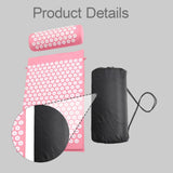 Maxbell Acupressure Mat and Pillow Set Premium Accupressure Pad for Leg Hip Shoulder Pink White