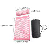 Maxbell Acupressure Mat and Pillow Set Premium Accupressure Pad for Leg Hip Shoulder Pink White