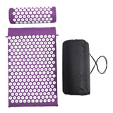Maxbell Acupressure Mat and Pillow Set Premium Accupressure Pad for Leg Hip Shoulder Purple White