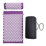 Maxbell Acupressure Mat and Pillow Set Premium Accupressure Pad for Leg Hip Shoulder Purple White