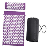 Maxbell Acupressure Mat and Pillow Set Premium Accupressure Pad for Leg Hip Shoulder Purple White