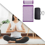 Maxbell Acupressure Mat and Pillow Set Premium Accupressure Pad for Leg Hip Shoulder Purple White
