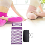 Maxbell Acupressure Mat and Pillow Set Premium Accupressure Pad for Leg Hip Shoulder Purple White