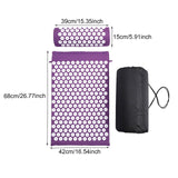 Maxbell Acupressure Mat and Pillow Set Premium Accupressure Pad for Leg Hip Shoulder Purple White
