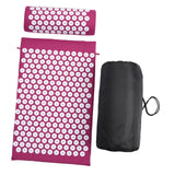Maxbell Acupressure Mat and Pillow Set Premium Accupressure Pad for Leg Hip Shoulder Rose Red White