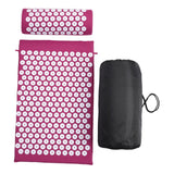 Maxbell Acupressure Mat and Pillow Set Premium Accupressure Pad for Leg Hip Shoulder Rose Red White