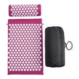 Maxbell Acupressure Mat and Pillow Set Premium Accupressure Pad for Leg Hip Shoulder Rose Red White