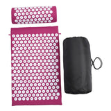 Maxbell Acupressure Mat and Pillow Set Premium Accupressure Pad for Leg Hip Shoulder Rose Red White