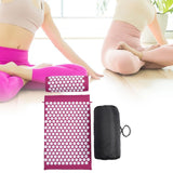 Maxbell Acupressure Mat and Pillow Set Premium Accupressure Pad for Leg Hip Shoulder Rose Red White