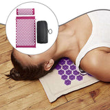Maxbell Acupressure Mat and Pillow Set Premium Accupressure Pad for Leg Hip Shoulder Rose Red White