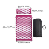 Maxbell Acupressure Mat and Pillow Set Premium Accupressure Pad for Leg Hip Shoulder Rose Red White