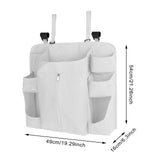 Maxbell Hanging Diaper Organizer Storage Bag Diaper Stacker for Bedroom Newborn Baby Gray