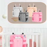 Maxbell Hanging Diaper Organizer Storage Bag Diaper Stacker for Bedroom Newborn Baby Gray