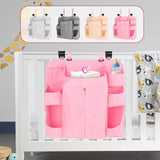 Maxbell Hanging Diaper Organizer Storage Bag Diaper Stacker for Bedroom Newborn Baby Gray
