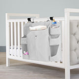 Maxbell Hanging Diaper Organizer Storage Bag Diaper Stacker for Bedroom Newborn Baby Gray