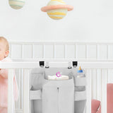 Maxbell Hanging Diaper Organizer Storage Bag Diaper Stacker for Bedroom Newborn Baby Gray