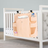 Maxbell Hanging Diaper Organizer Storage Bag Diaper Stacker for Bedroom Newborn Baby Beige