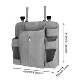 Maxbell Hanging Diaper Organizer Storage Bag Diaper Stacker for Bedroom Newborn Baby Dark Gray