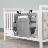 Maxbell Hanging Diaper Organizer Storage Bag Diaper Stacker for Bedroom Newborn Baby Dark Gray