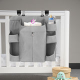 Maxbell Hanging Diaper Organizer Storage Bag Diaper Stacker for Bedroom Newborn Baby Dark Gray