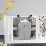 Maxbell Hanging Diaper Organizer Storage Bag Diaper Stacker for Bedroom Newborn Baby Dark Gray