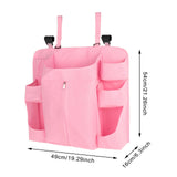 Maxbell Hanging Diaper Organizer Storage Bag Diaper Stacker for Bedroom Newborn Baby Pink