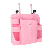 Maxbell Hanging Diaper Organizer Storage Bag Diaper Stacker for Bedroom Newborn Baby Pink