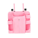 Maxbell Hanging Diaper Organizer Storage Bag Diaper Stacker for Bedroom Newborn Baby Pink