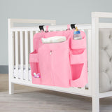 Maxbell Hanging Diaper Organizer Storage Bag Diaper Stacker for Bedroom Newborn Baby Pink