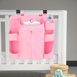 Maxbell Hanging Diaper Organizer Storage Bag Diaper Stacker for Bedroom Newborn Baby Pink