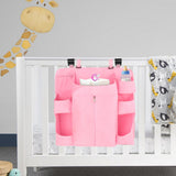 Maxbell Hanging Diaper Organizer Storage Bag Diaper Stacker for Bedroom Newborn Baby Pink