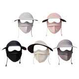 Maxbell Face Mask with Brim Reusable Portable Face Covering for Beach Travel Outdoor gray