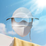 Maxbell Face Mask with Brim Reusable Portable Face Covering for Beach Travel Outdoor gray