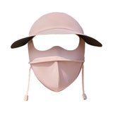 Maxbell Face Mask with Brim Reusable Portable Face Covering for Beach Travel Outdoor pink