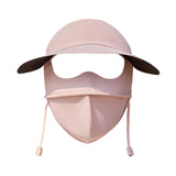 Maxbell Face Mask with Brim Reusable Portable Face Covering for Beach Travel Outdoor pink