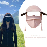 Maxbell Face Mask with Brim Reusable Portable Face Covering for Beach Travel Outdoor pink
